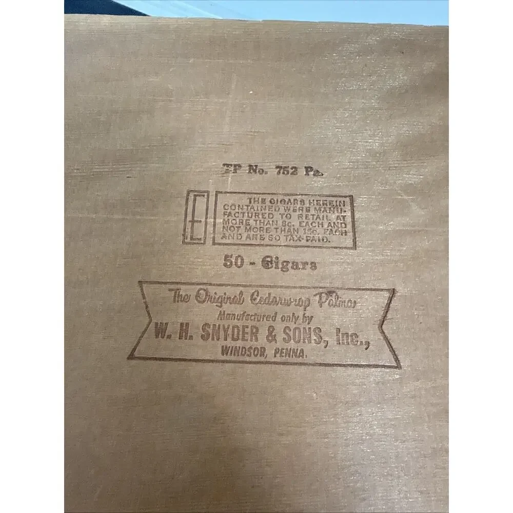 House Of Windsor Palmas Cigar Box 15 Cents Decorative Wooden Box